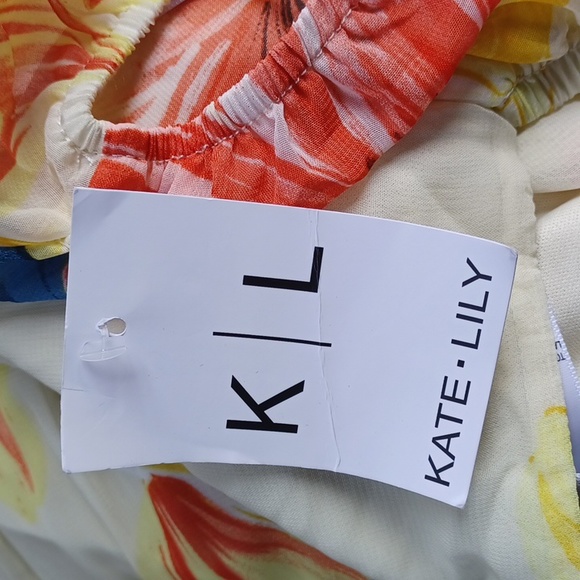 Kate Lily Floral Pull On Tiered Empire Waist Maxi Dress NEW- Sz. 12 - Picture 2 of 9